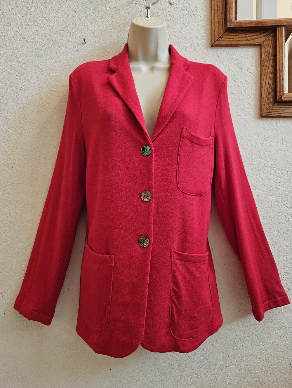 Bleusalt Big Rock Boyfriend Blazer Red Size 0(XS-S)